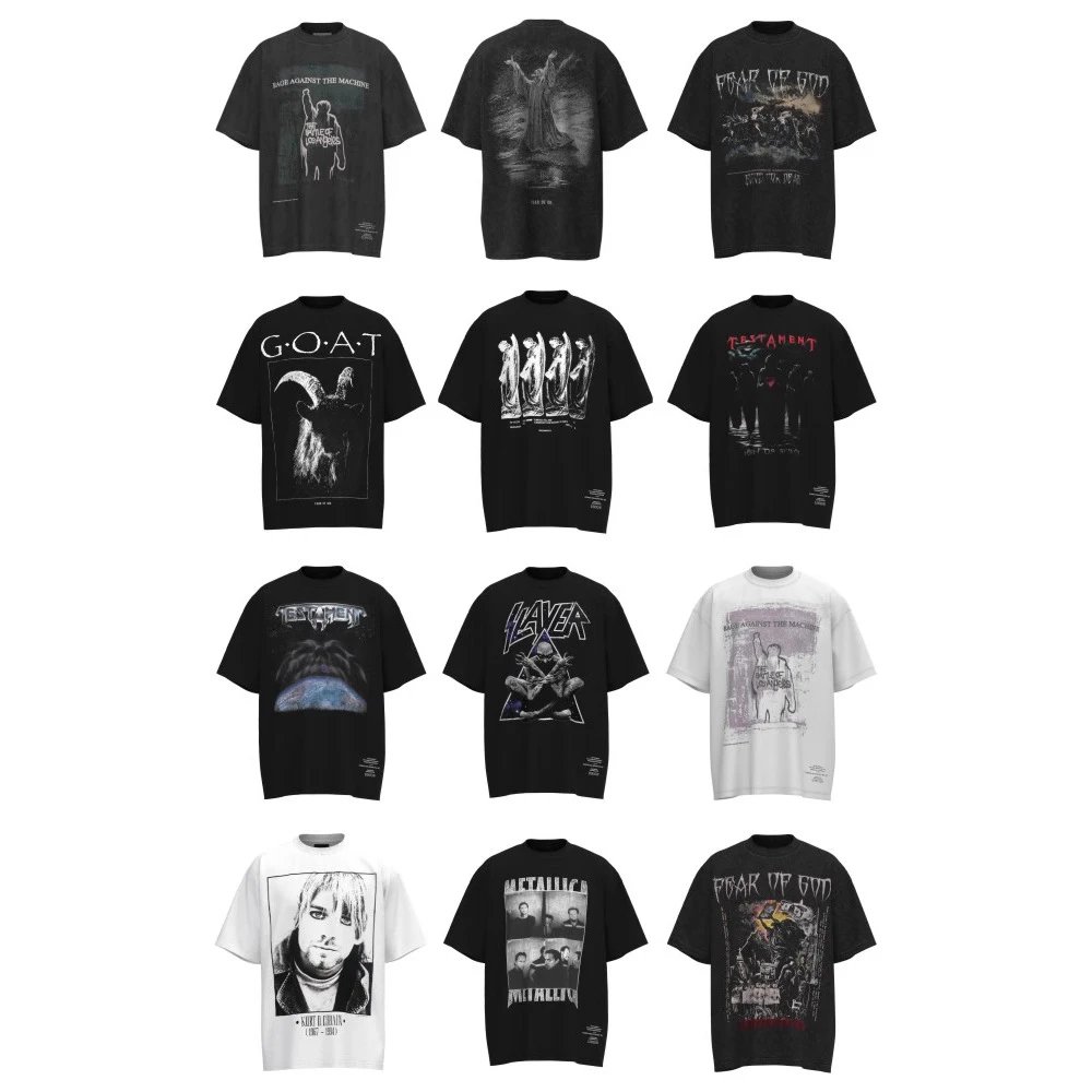 Fear of God Essentials Vintage Washed Band Graphic Oversized T-Shirt