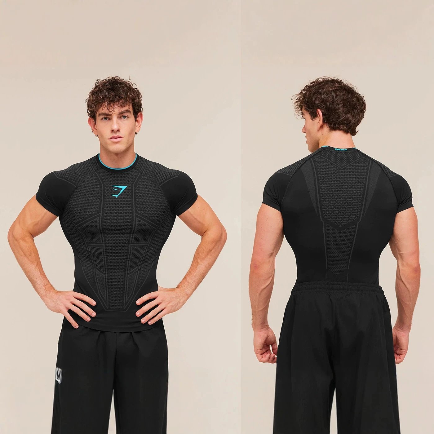 Gymshark Onyx V1 Men's Short Sleeve Compression Training Top