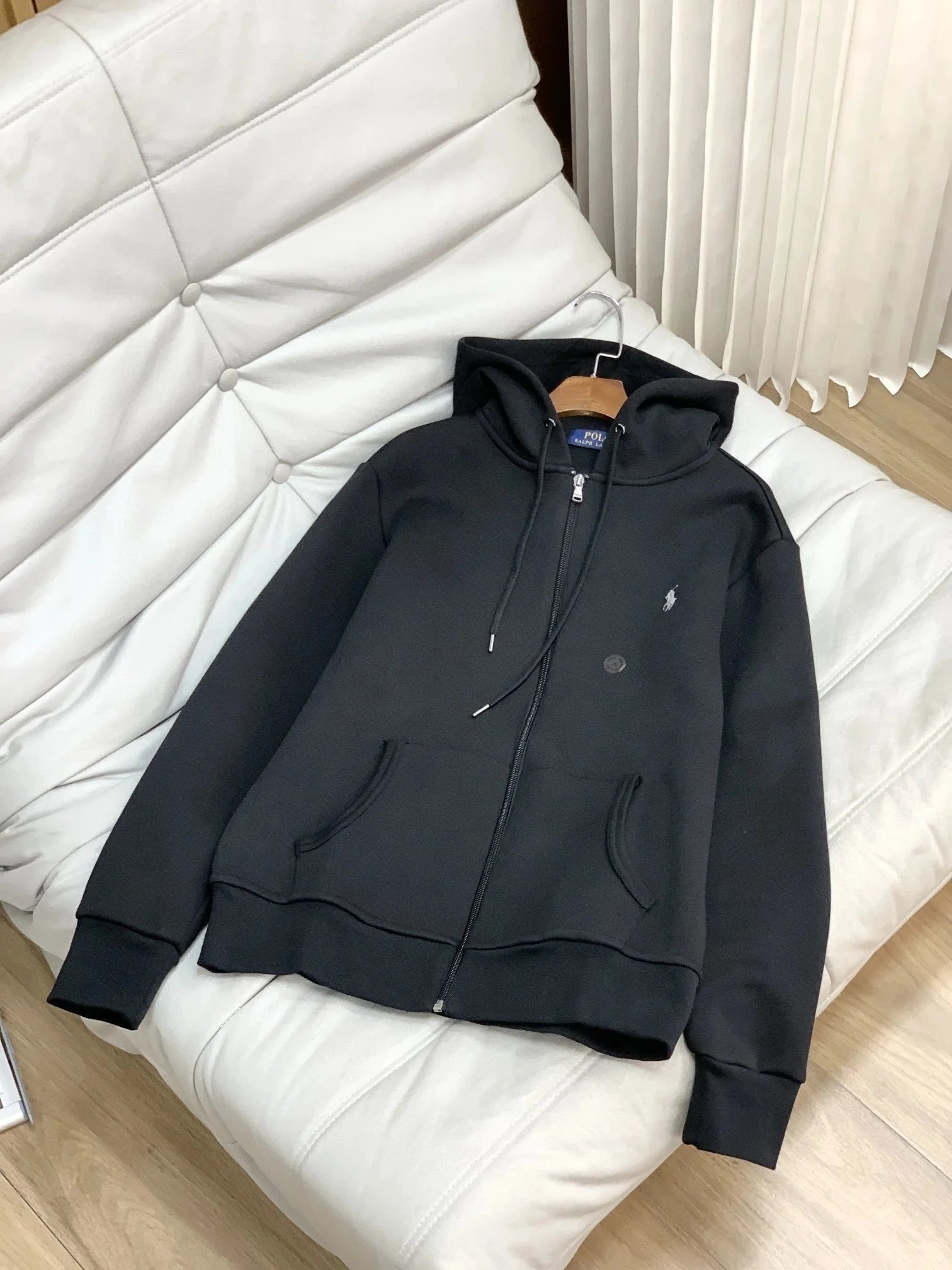 Black Cardigan Sweatshirt