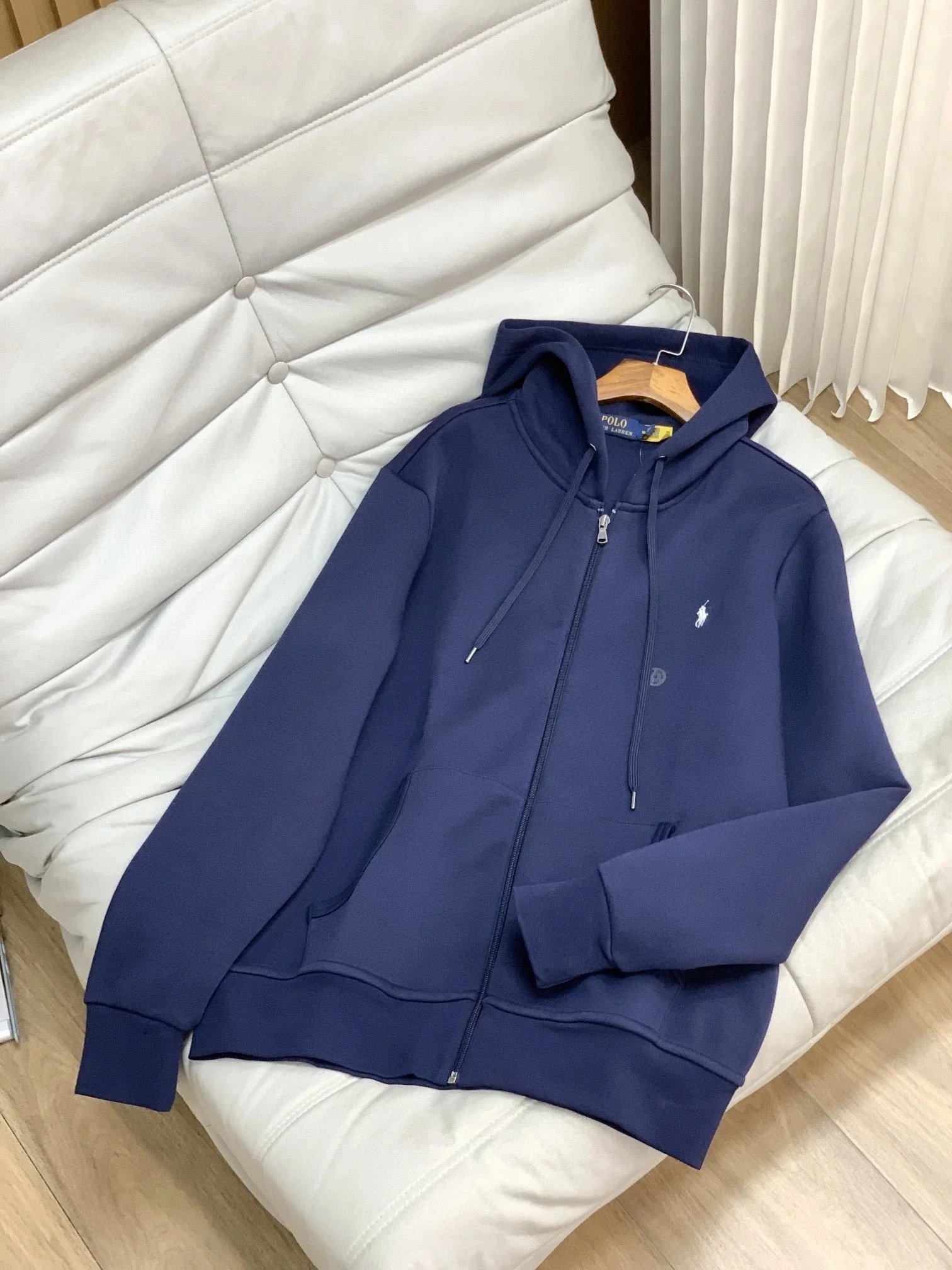 Navy Blue Cardigan Sweatshirt