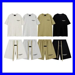 thumbnail for 植绒印花男女情侣宽松圆领短袖T恤短裤