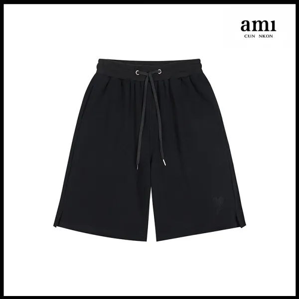Ami Cun Nkon Black Embroidered Drawstring Shorts - 1