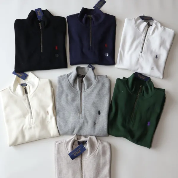 Ralph Lauren Polo Rugby Half-Zip Sweater Forest Green - 4