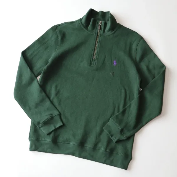 Ralph Lauren Polo Rugby Half-Zip Sweater Forest Green - 1