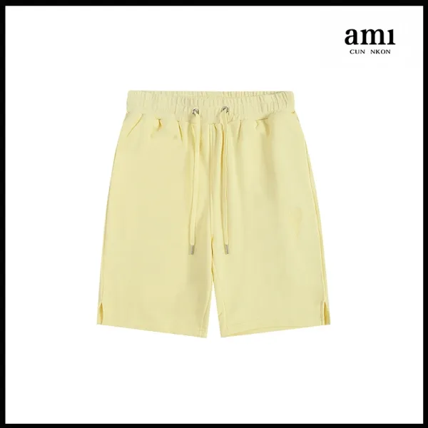 Ami Cun Nkon Lemon Yellow Drawstring Shorts - 1