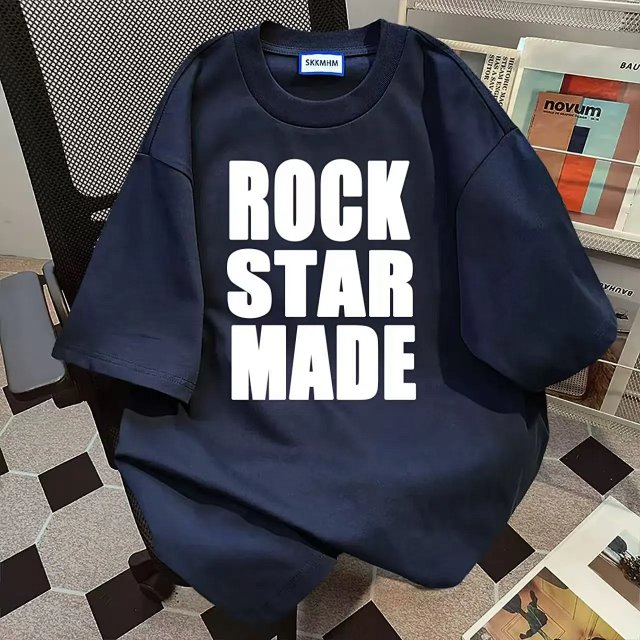 Rock Star Made Black Vintage Street T-Shirt