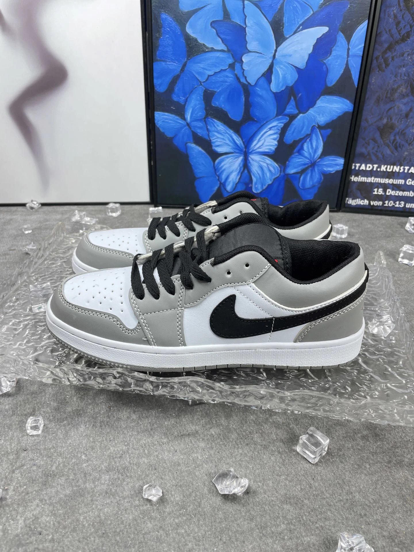 Air Jordan Low Retro Gray White Sneakers for Men
