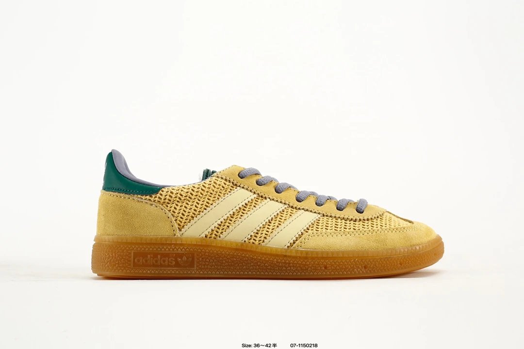 Adidas Retro Yellow Green Mesh Suede Sneakers