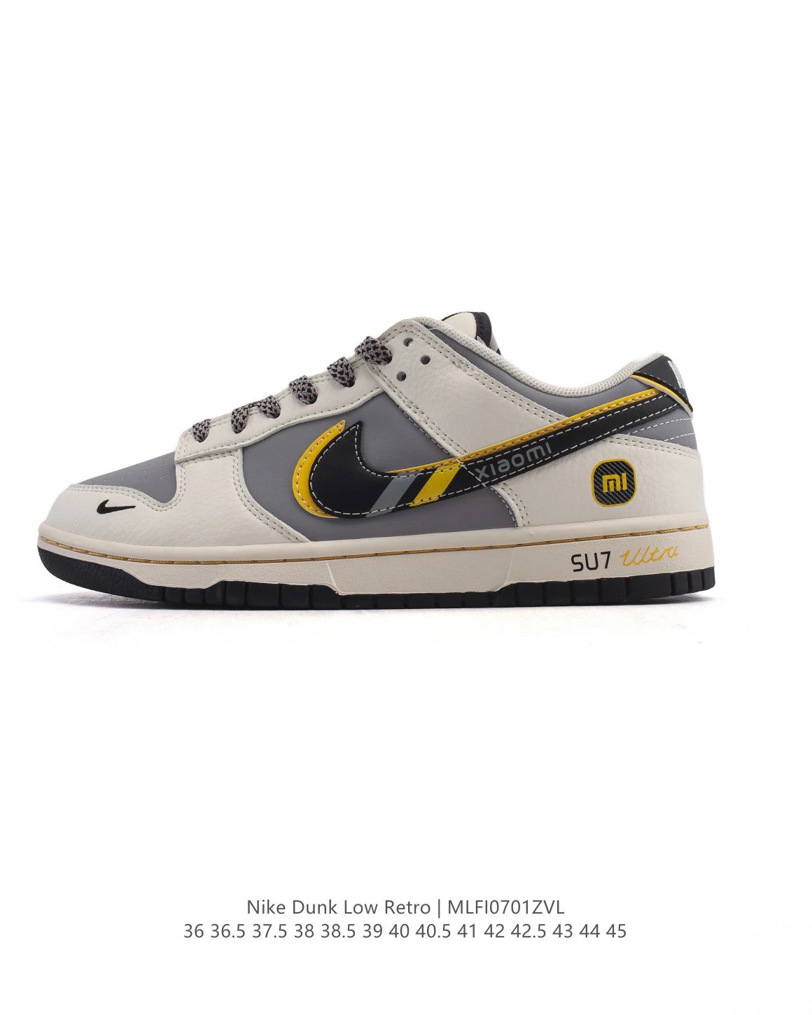 Nike Dunk Low Retro Gray Yellow Sneakers