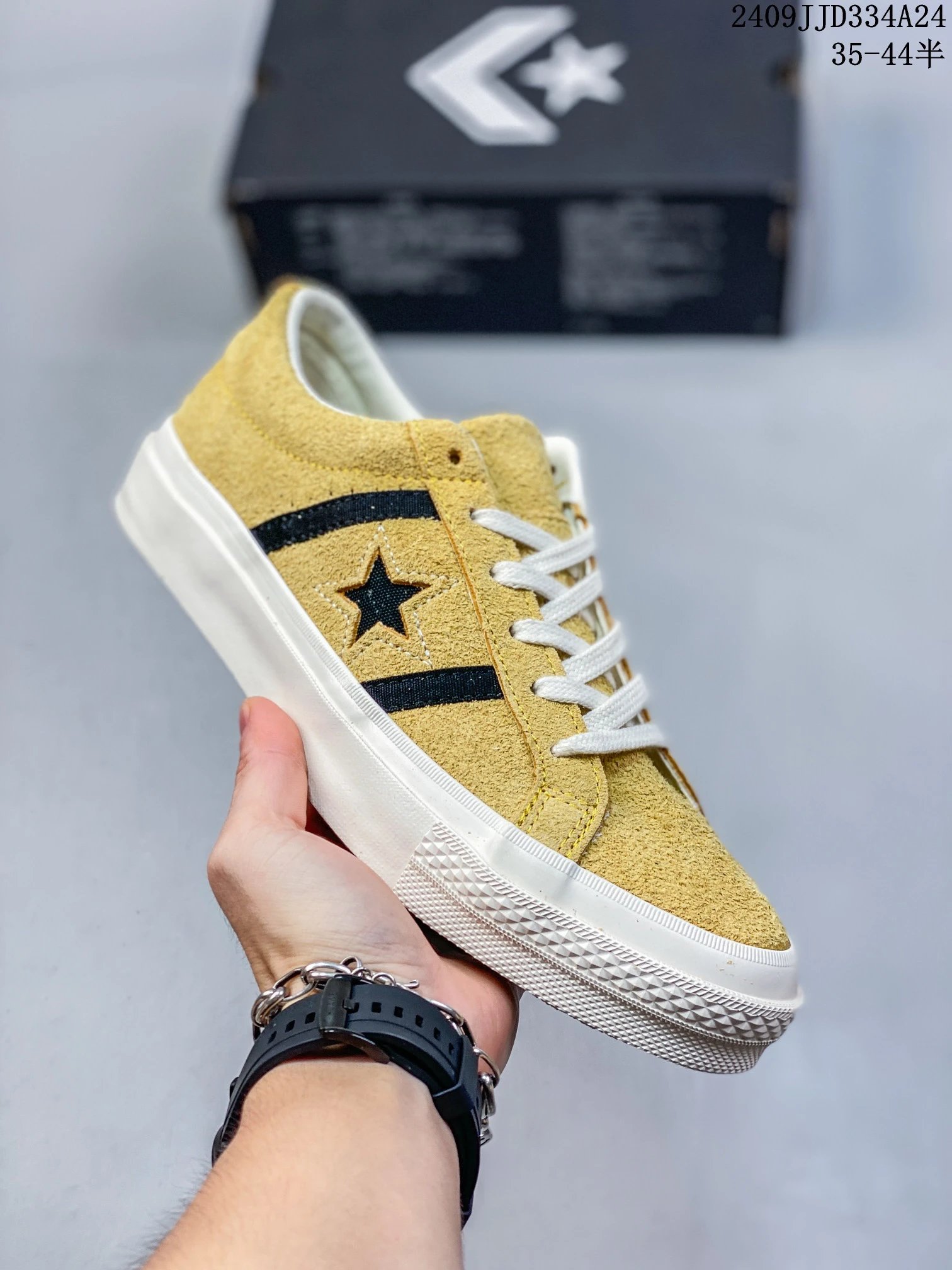 Converse Star Suede Yellow Skate Sneakers 35-44.5