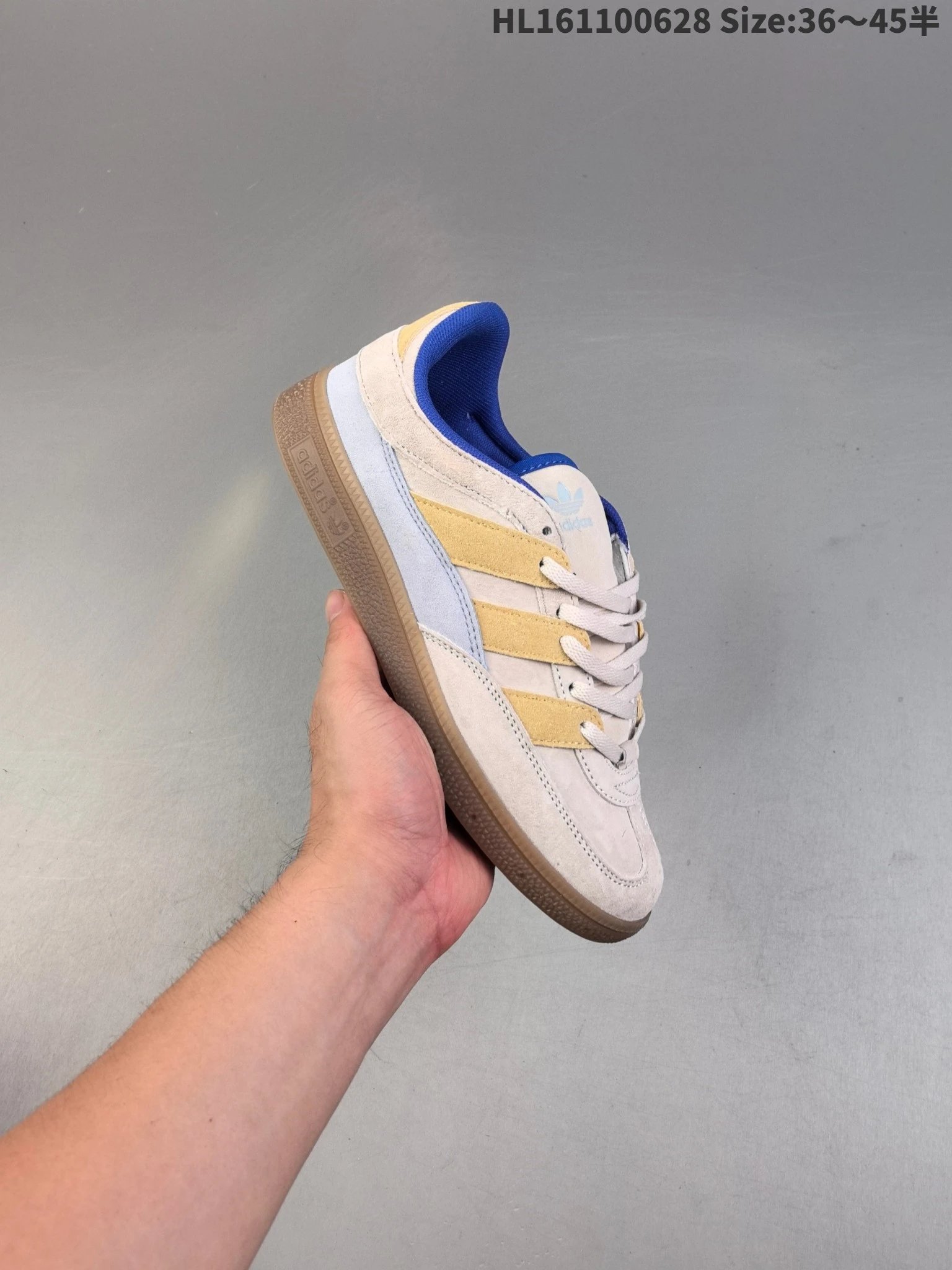 Adidas Retro HL161100628 Beige Blue Suede Sneakers