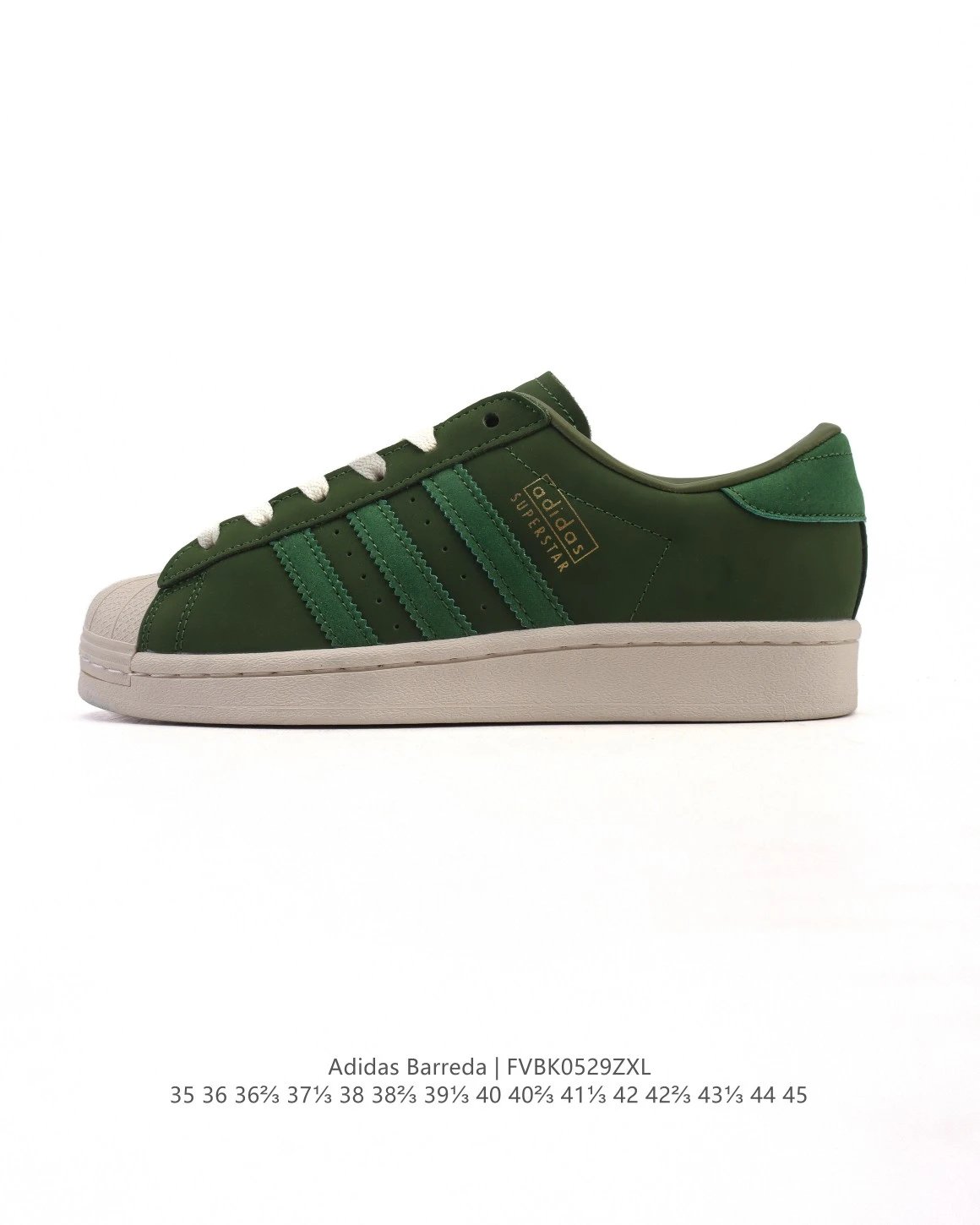 Adidas Superstar Green Leather Sneakers FVBK0529ZXL