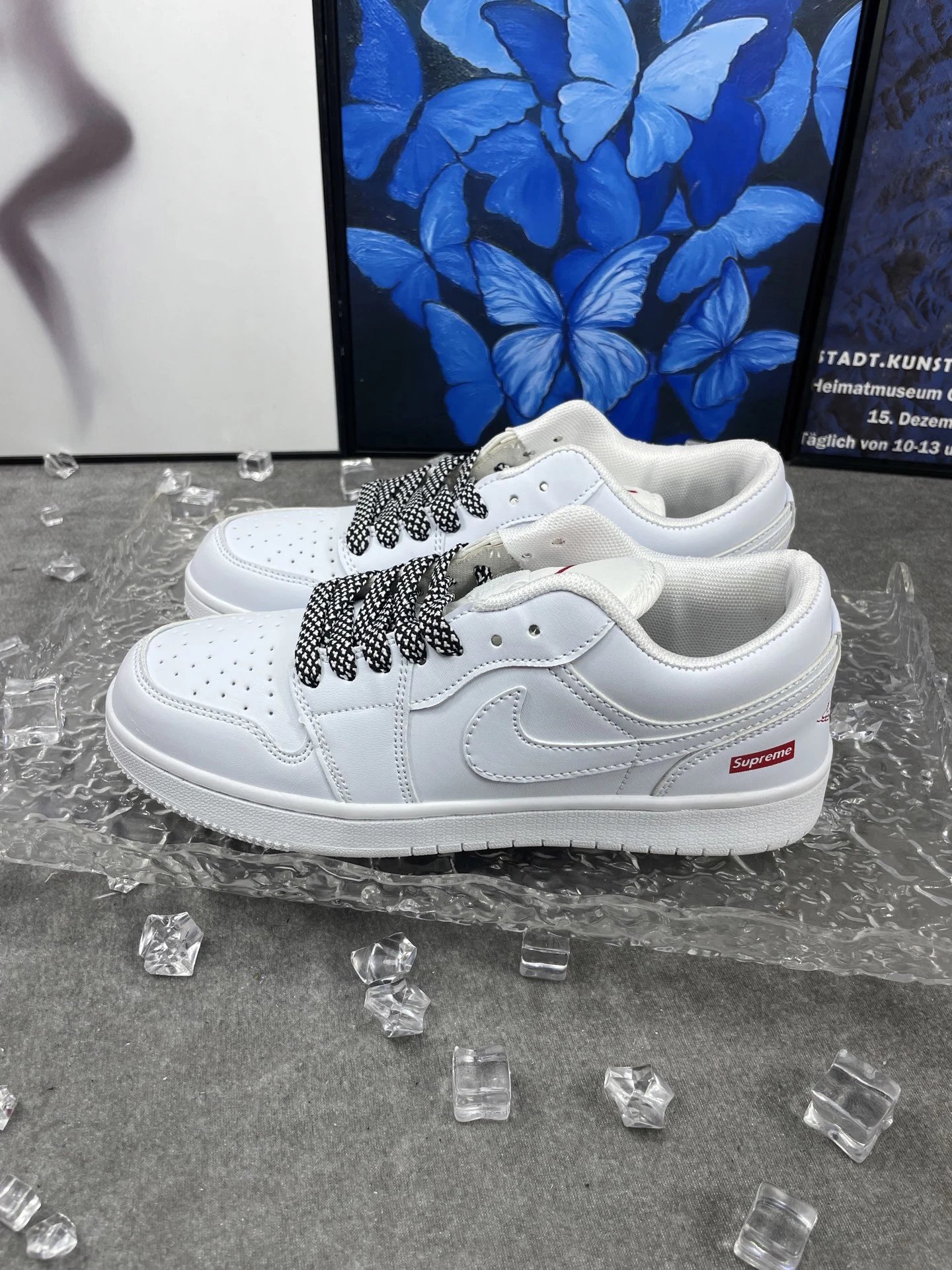 Air Jordan Supreme Low White Leather Sneakers