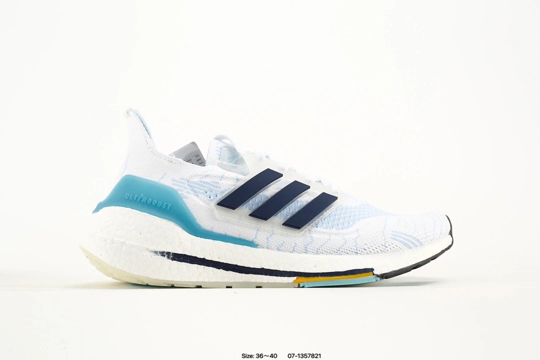 Adidas UltraBoost White Blue Running Shoes