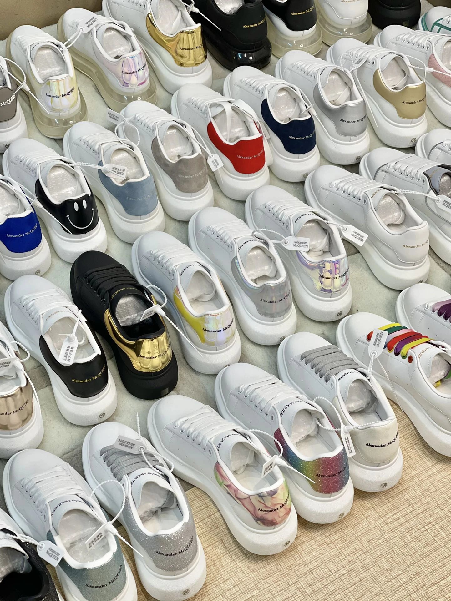 Alexander McQueen Oversized Leather Sneakers Casual Shoes