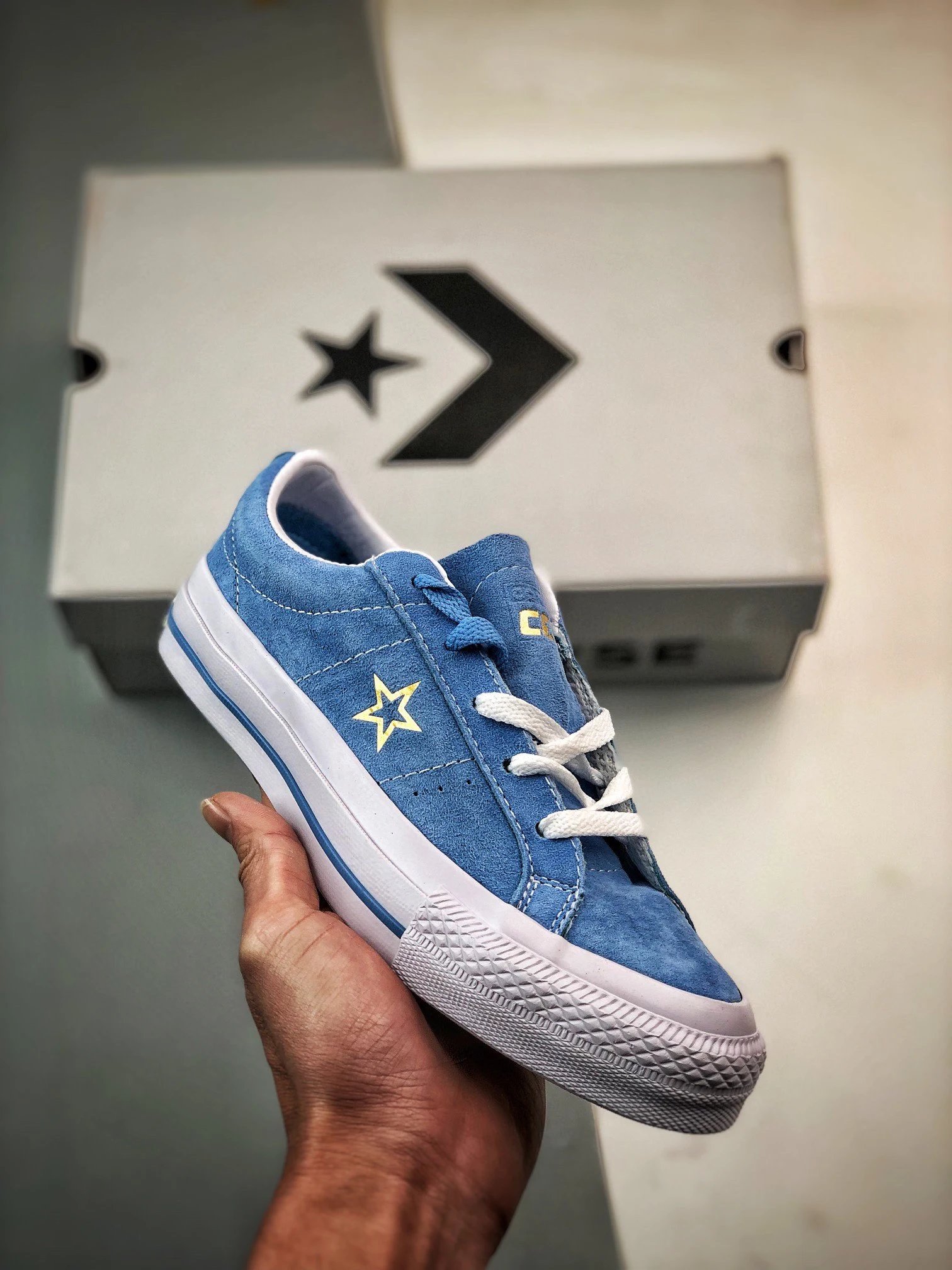 Converse Blue Suede Low Top Star Casual Sneakers