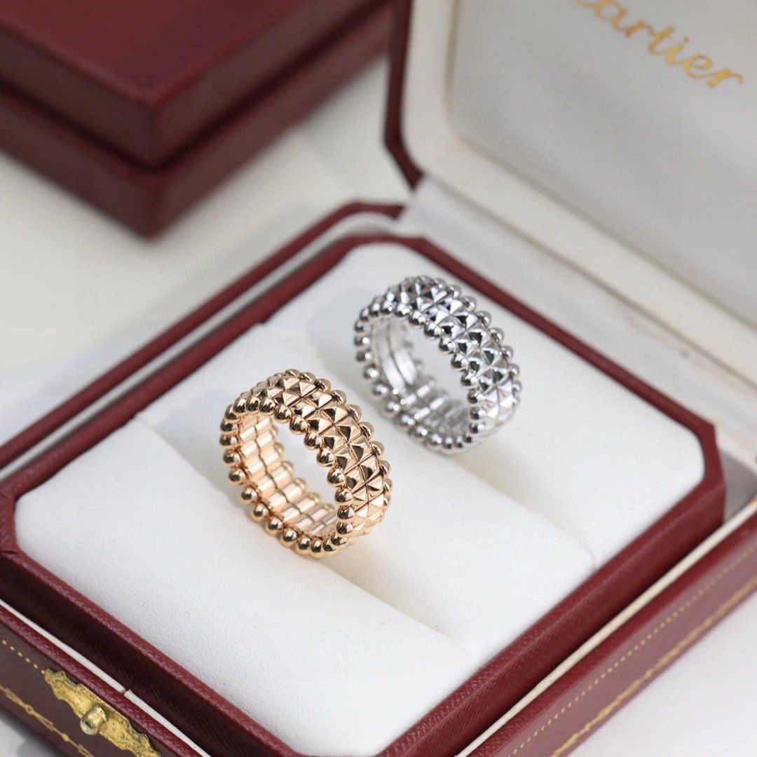 Cartier Beaded Rings Gold Silver Fashion Jewelry Gift