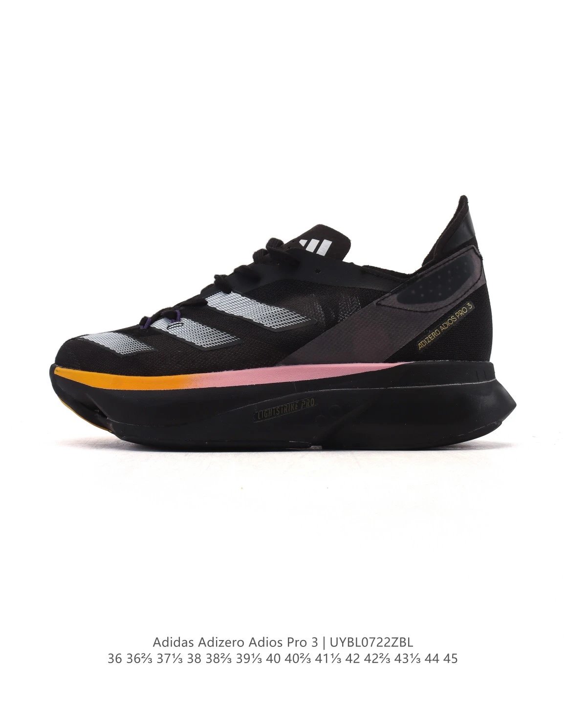 Adidas Adizero Adios Pro 3 Black Running Shoes