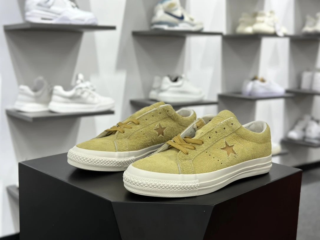 Converse One Star Yellow Suede Casual Sneakers