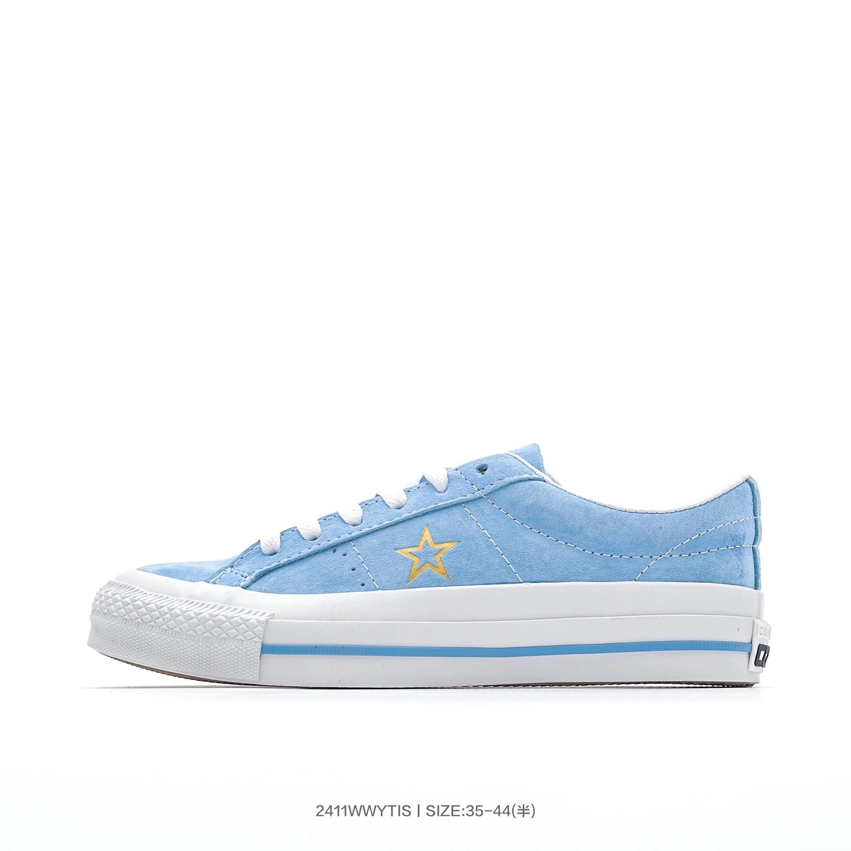 Converse Light Blue Suede Star Unisex Low Top Shoes