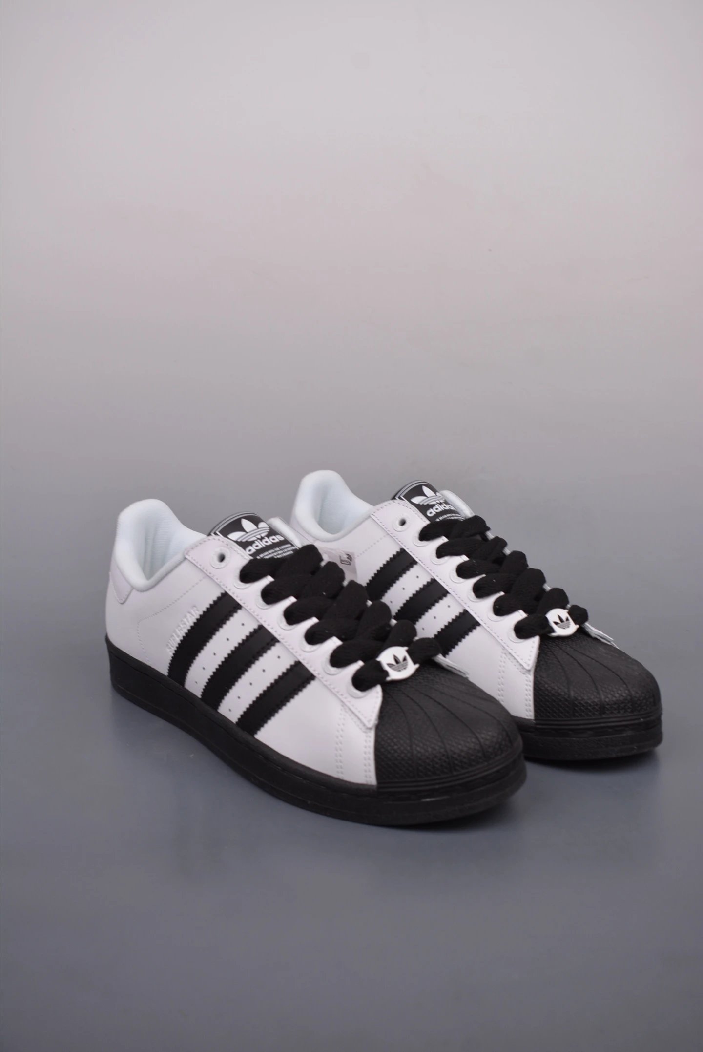 Adidas Superstar Black White Leather Sneakers