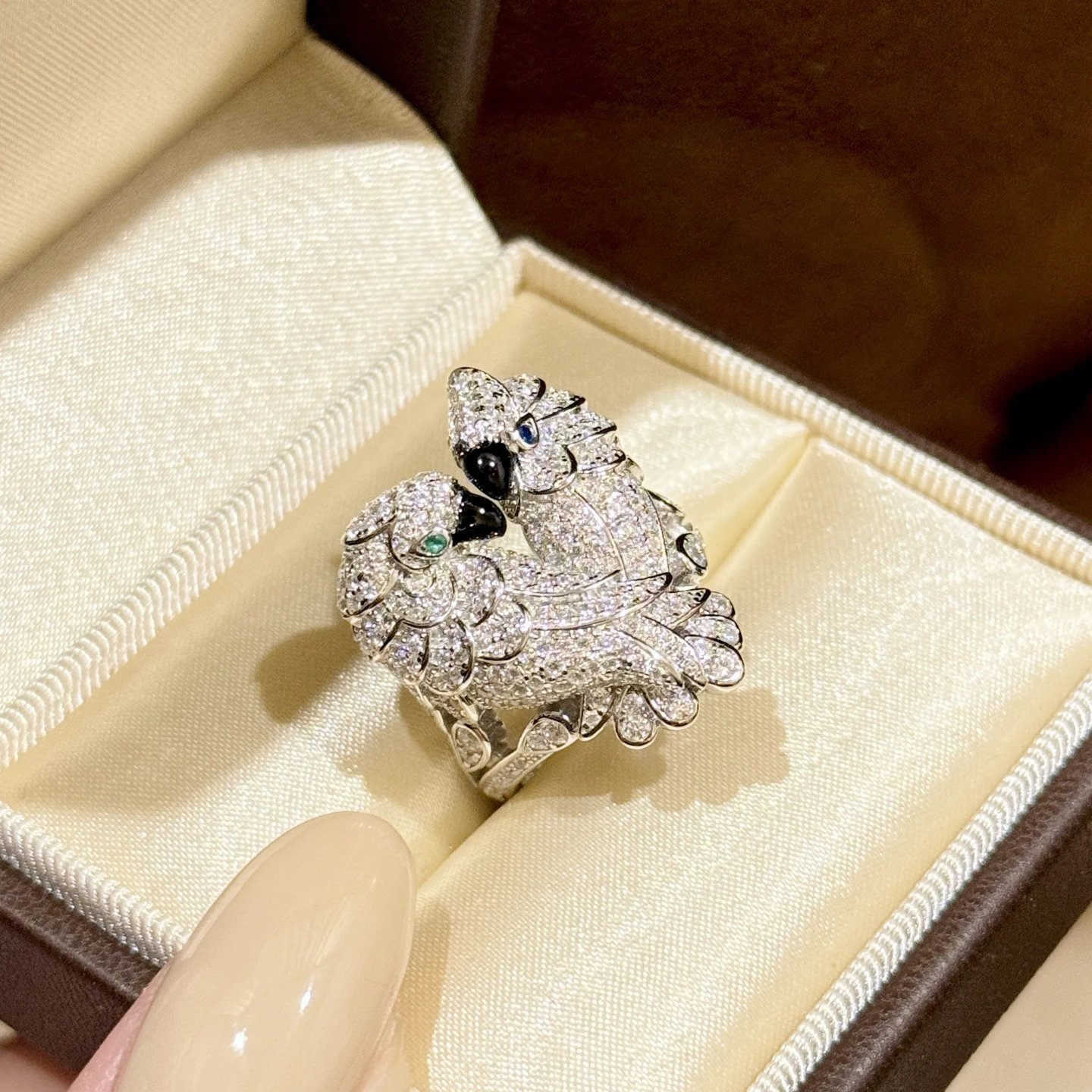 Cartier Parrot Diamond Ring Luxury Women's Jewelry Gift