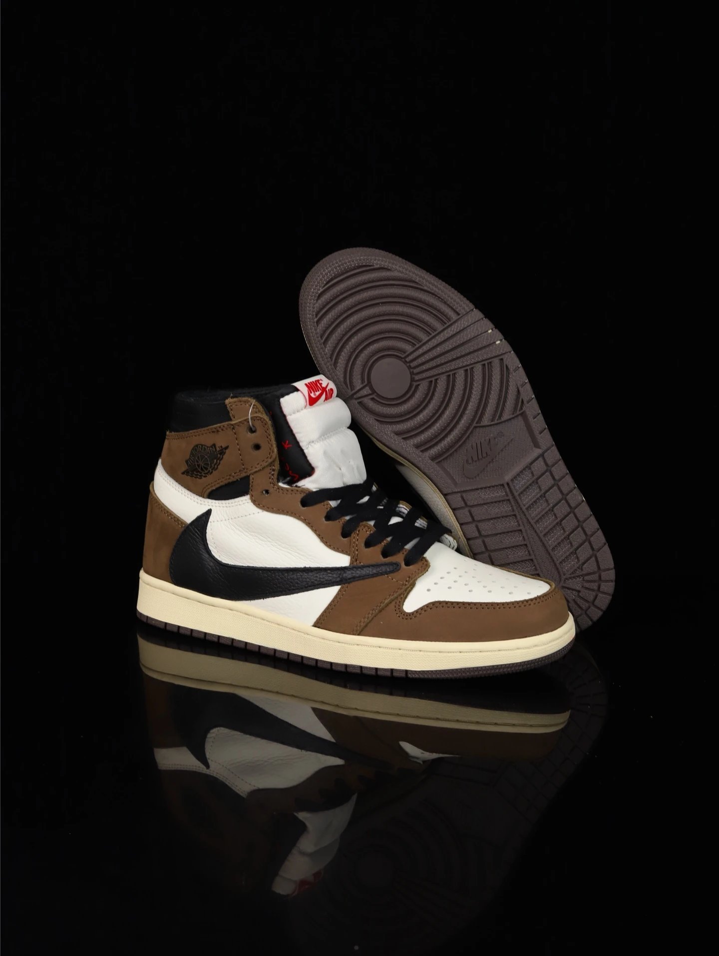 Air Jordan Retro High Brown Black Leather Sneakers