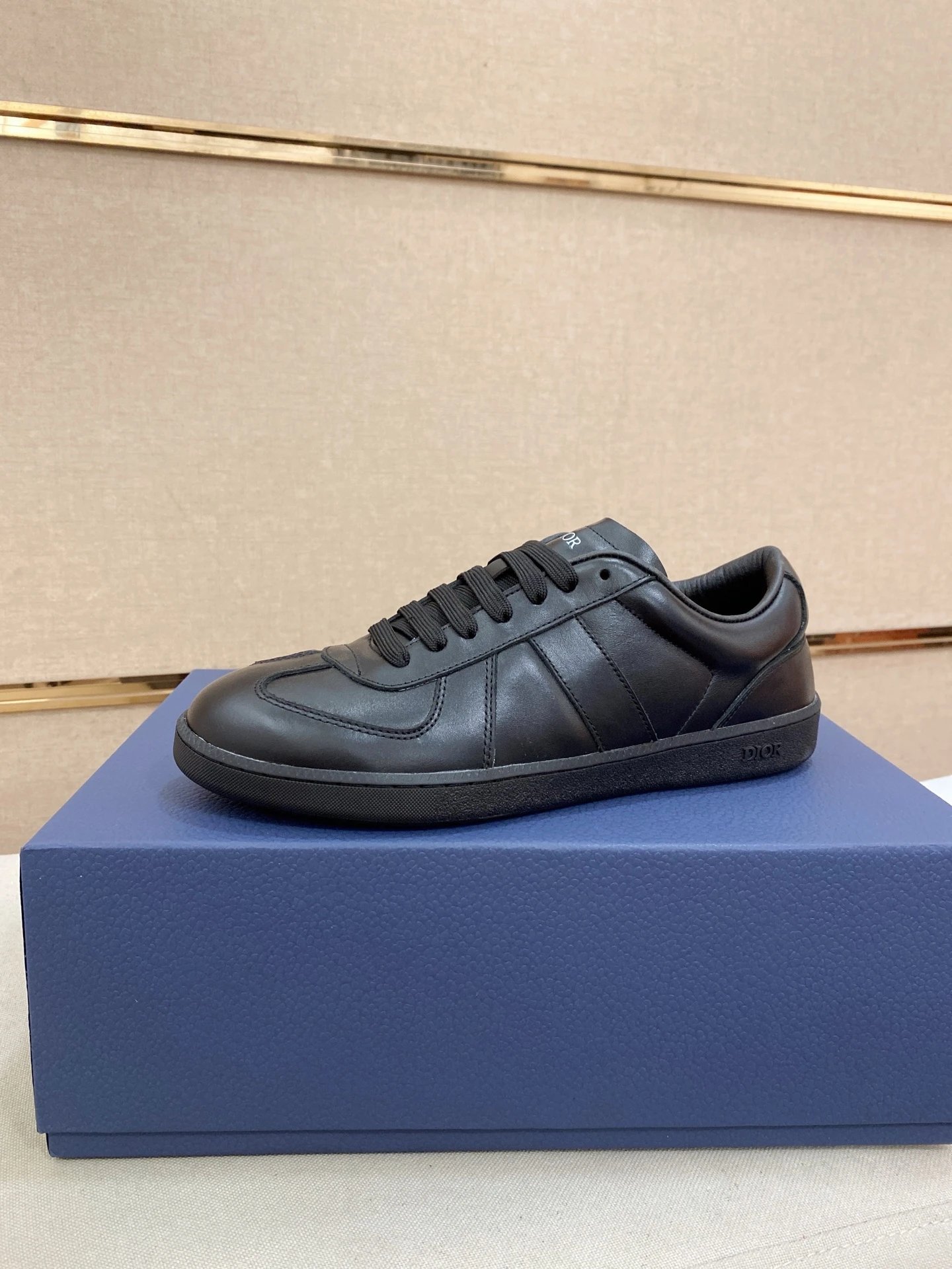 Dior Men Black Leather Luxury Sneakers Shoes