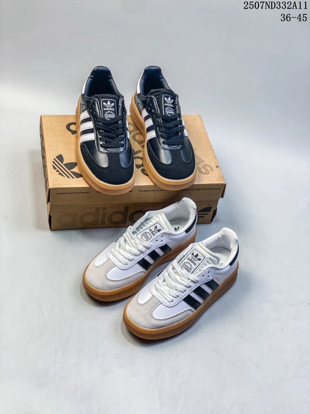 Adidas Samba Originals Leather Suede Gum Sole Shoes