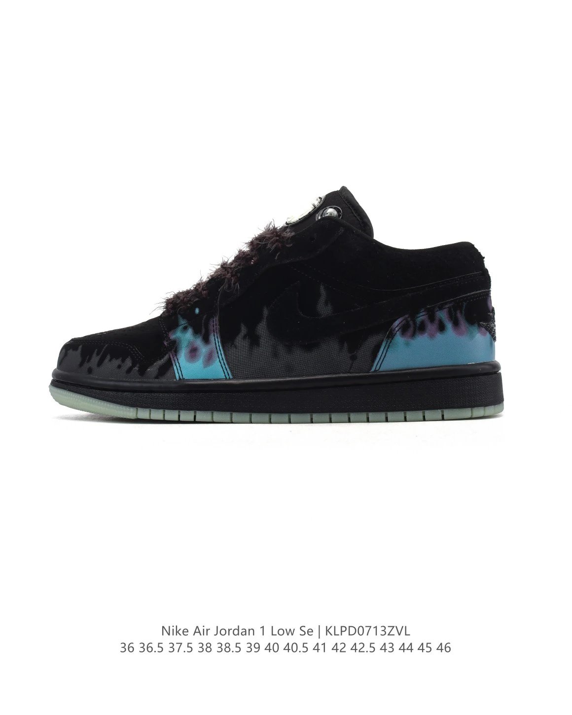 Nike Air Jordan 1 Low SE Black Blue Sneakers