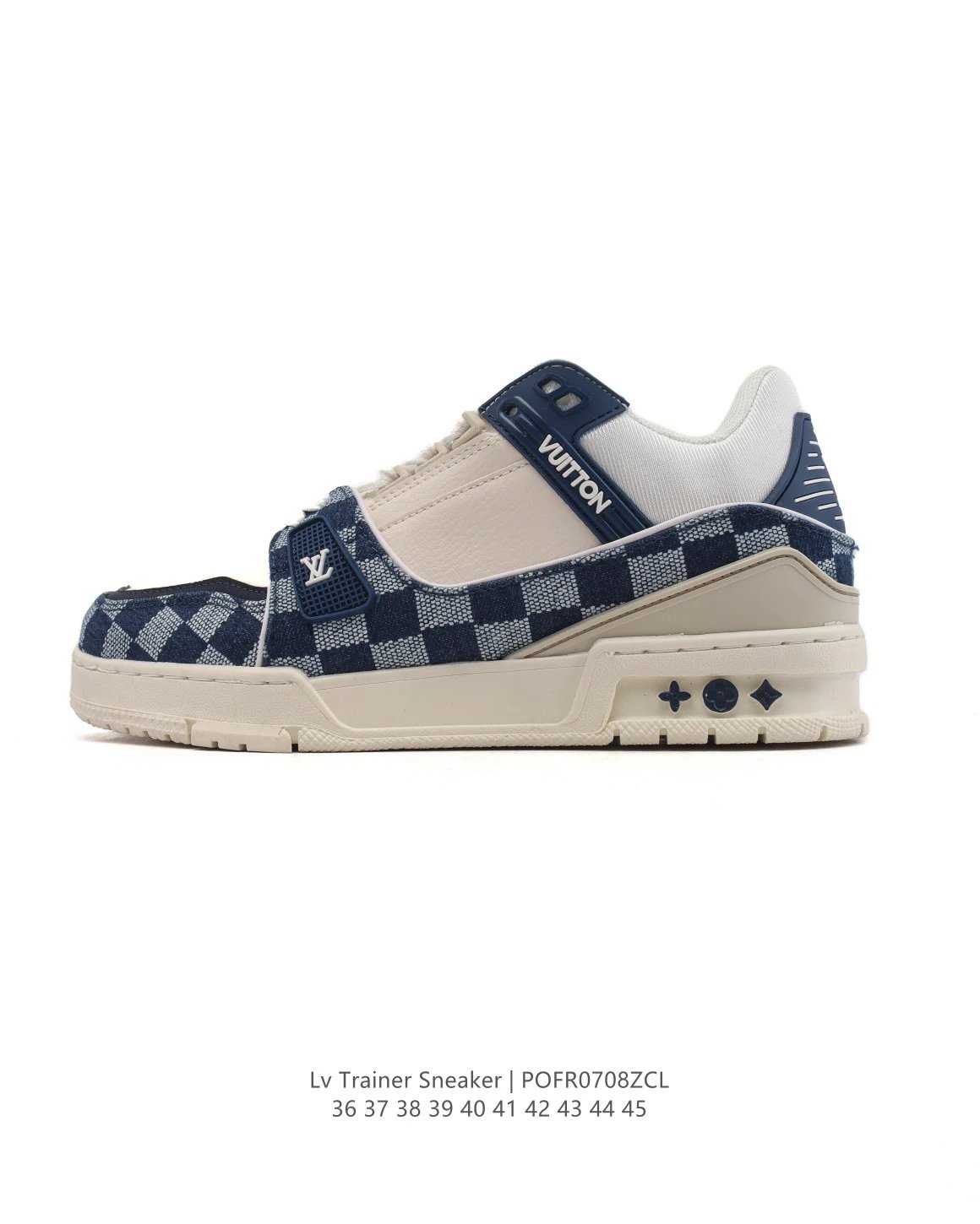 Louis Vuitton LV Trainer Blue Check Sneakers