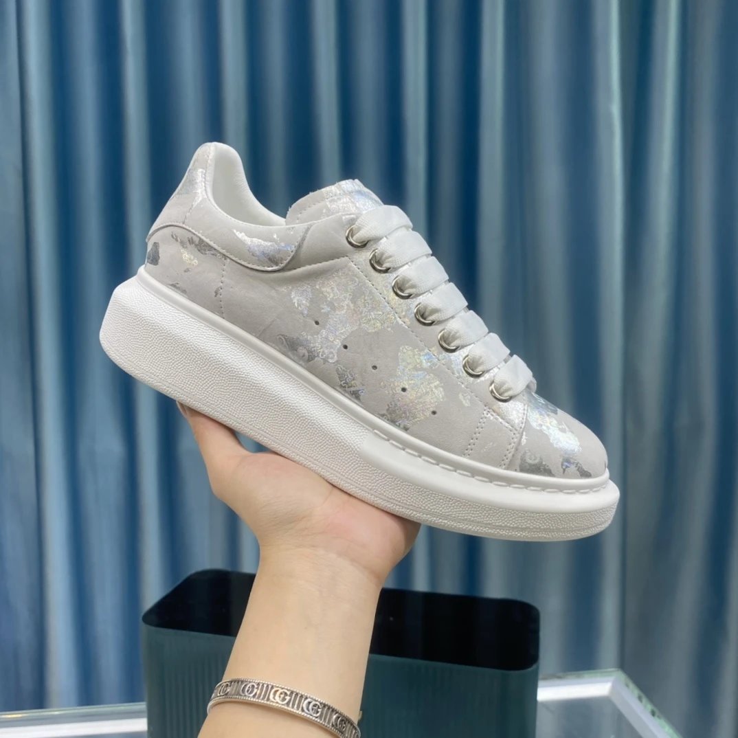 Alexander McQueen Iridescent Silver Oversized Sneaker Women