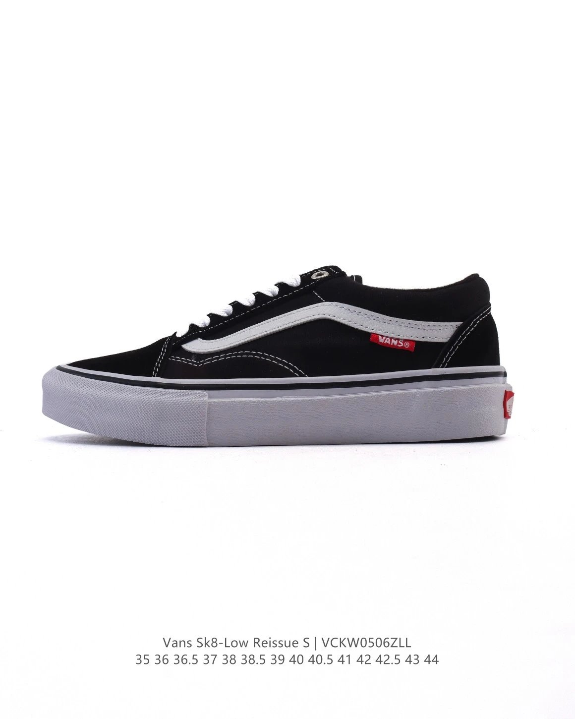 Vans Sk8-Low Reissue S Black Canvas Skate Shoes