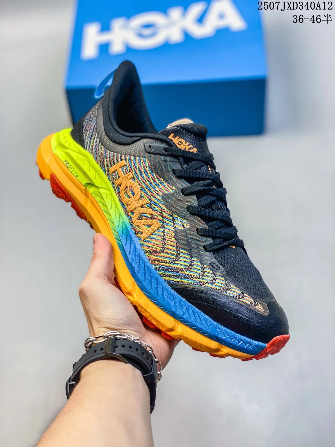 HOKA Rainbow Trail Running Shoes Men Lightweight Cushion