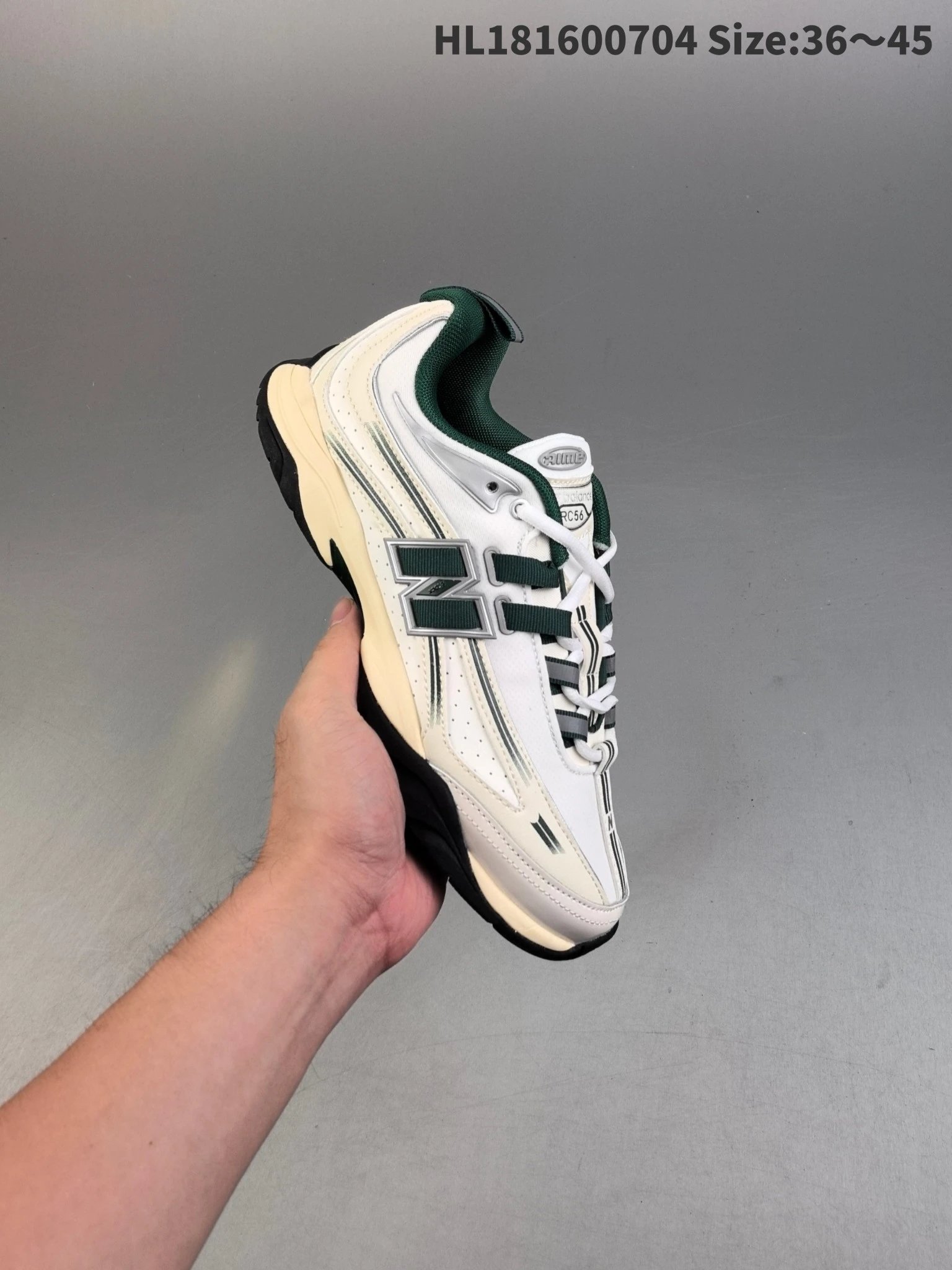 New Balance HL181600704 White Green Running Shoes