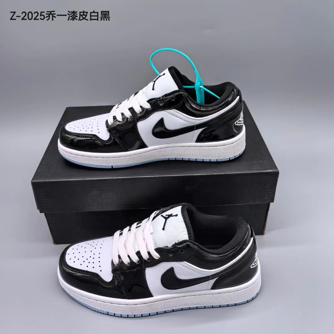 Air Jordan Z-2025 White Black Patent Sneakers