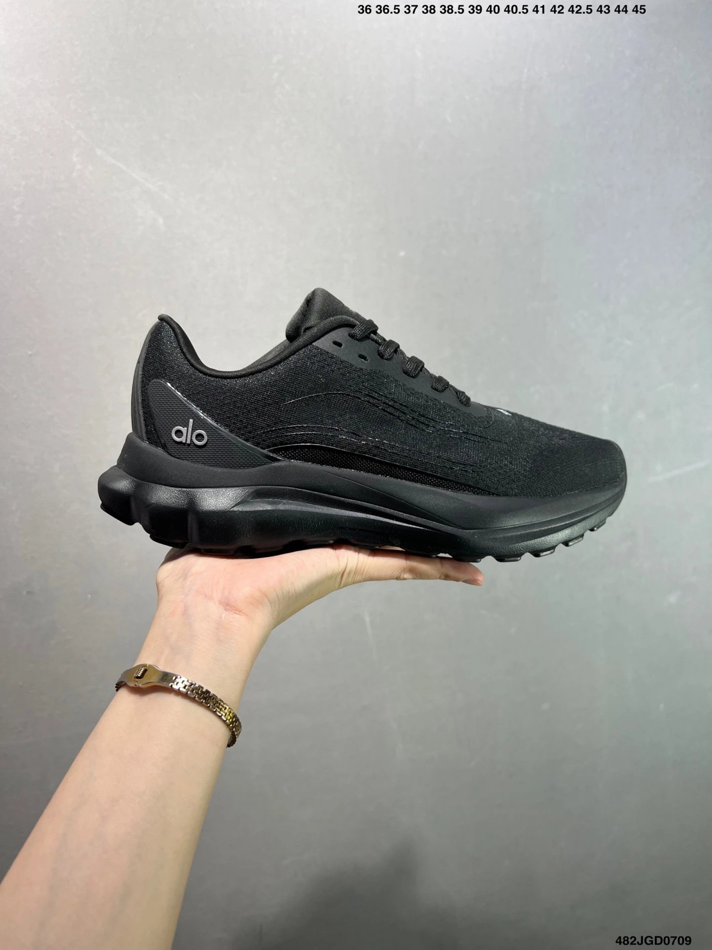 ShoesAlo Black Mesh Running Shoes for Men