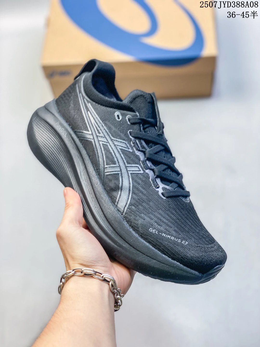 ASICS GEL-Nimbus 27 Black Running Shoes Lightweight Cushioning