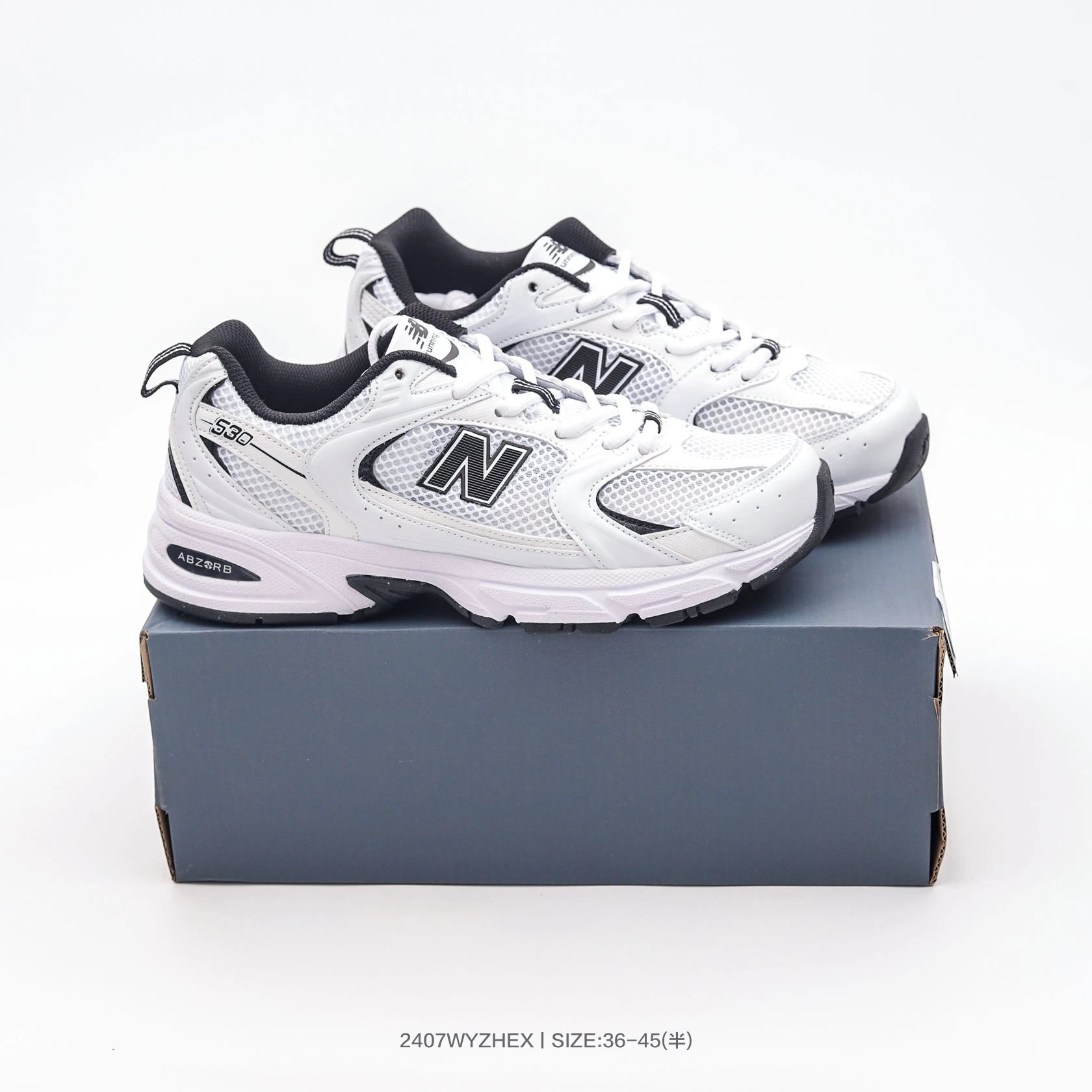 New Balance 530 White Mesh Running Shoes Unisex