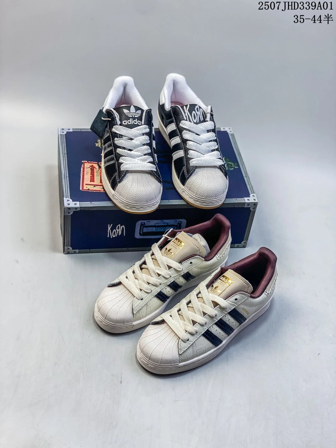 Adidas Superstar Korn Edition Black White Casual Shoes
