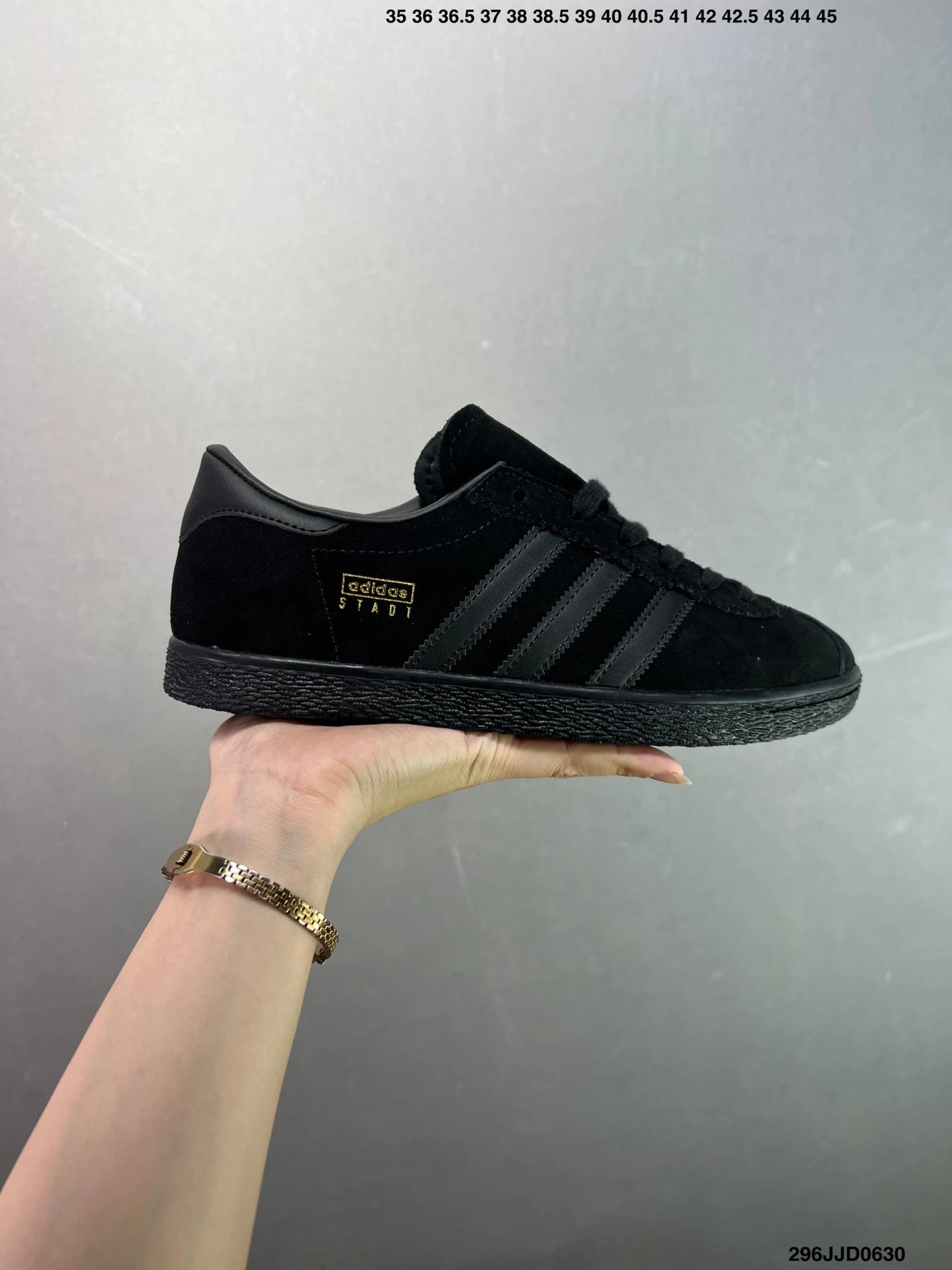 Adidas Stadt Black Suede Sneakers Men Women Casual Shoes