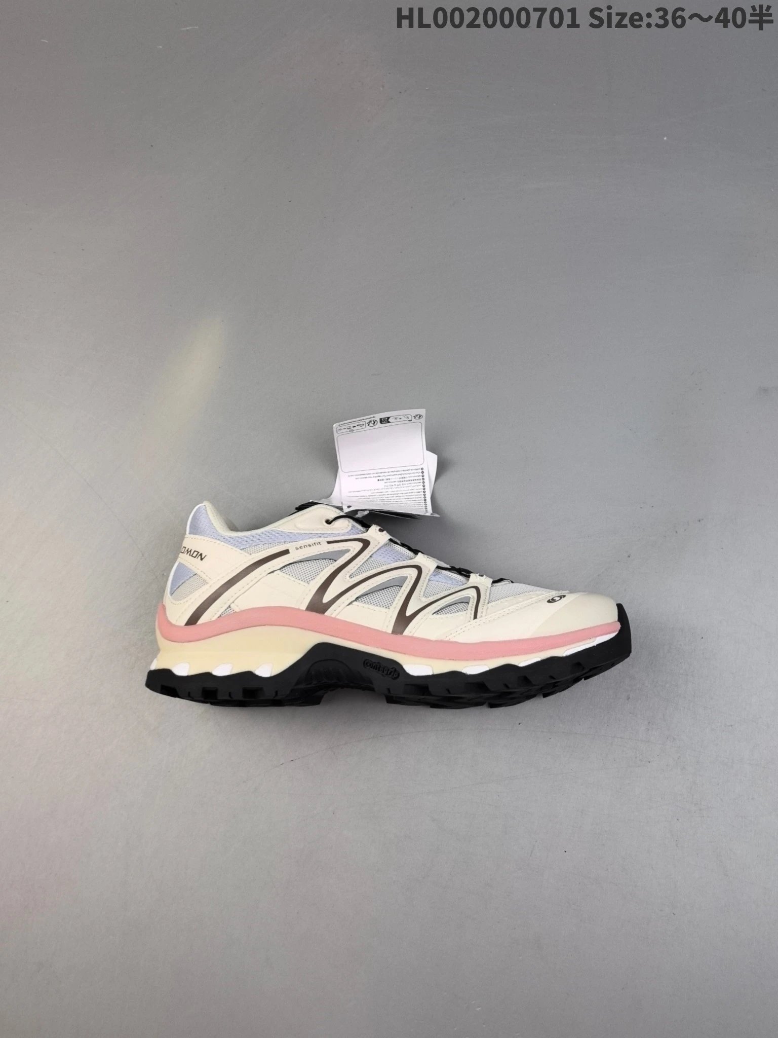Salomon Women Trail Running Shoes Beige Pink Outdoor Sneakers