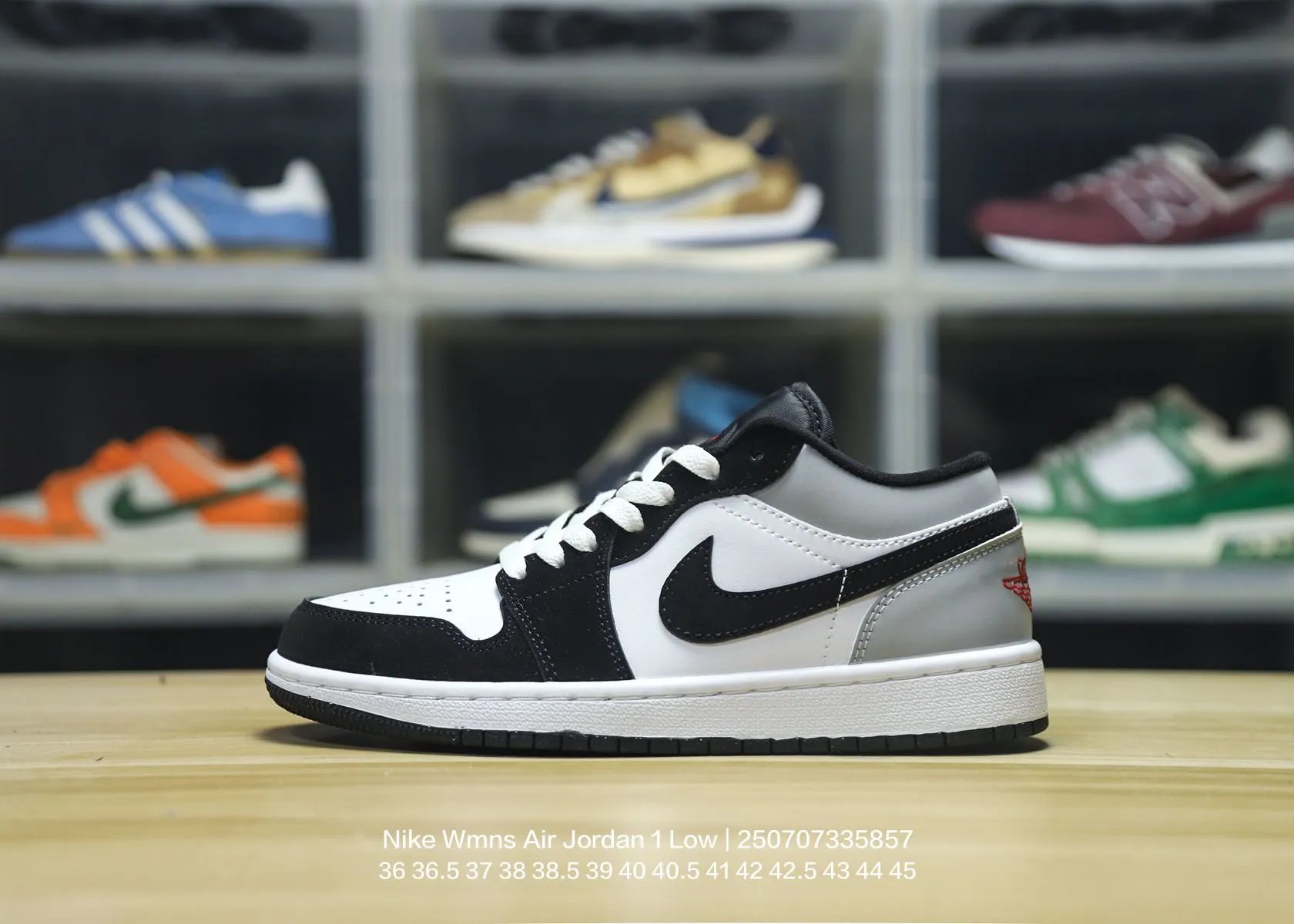 Nike Air Jordan 1 Low Black White Women Sneakers