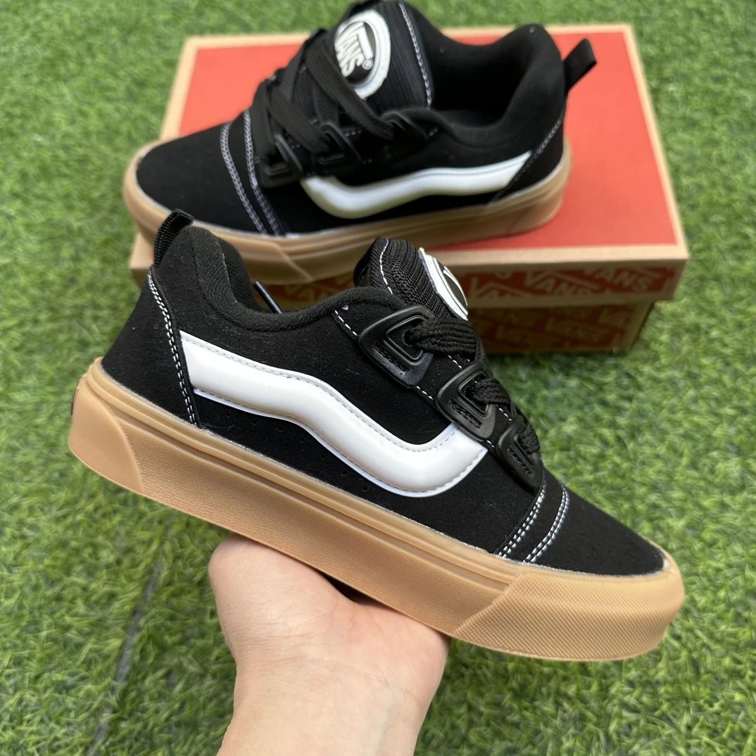 Vans Kids Black Canvas Skate Shoes