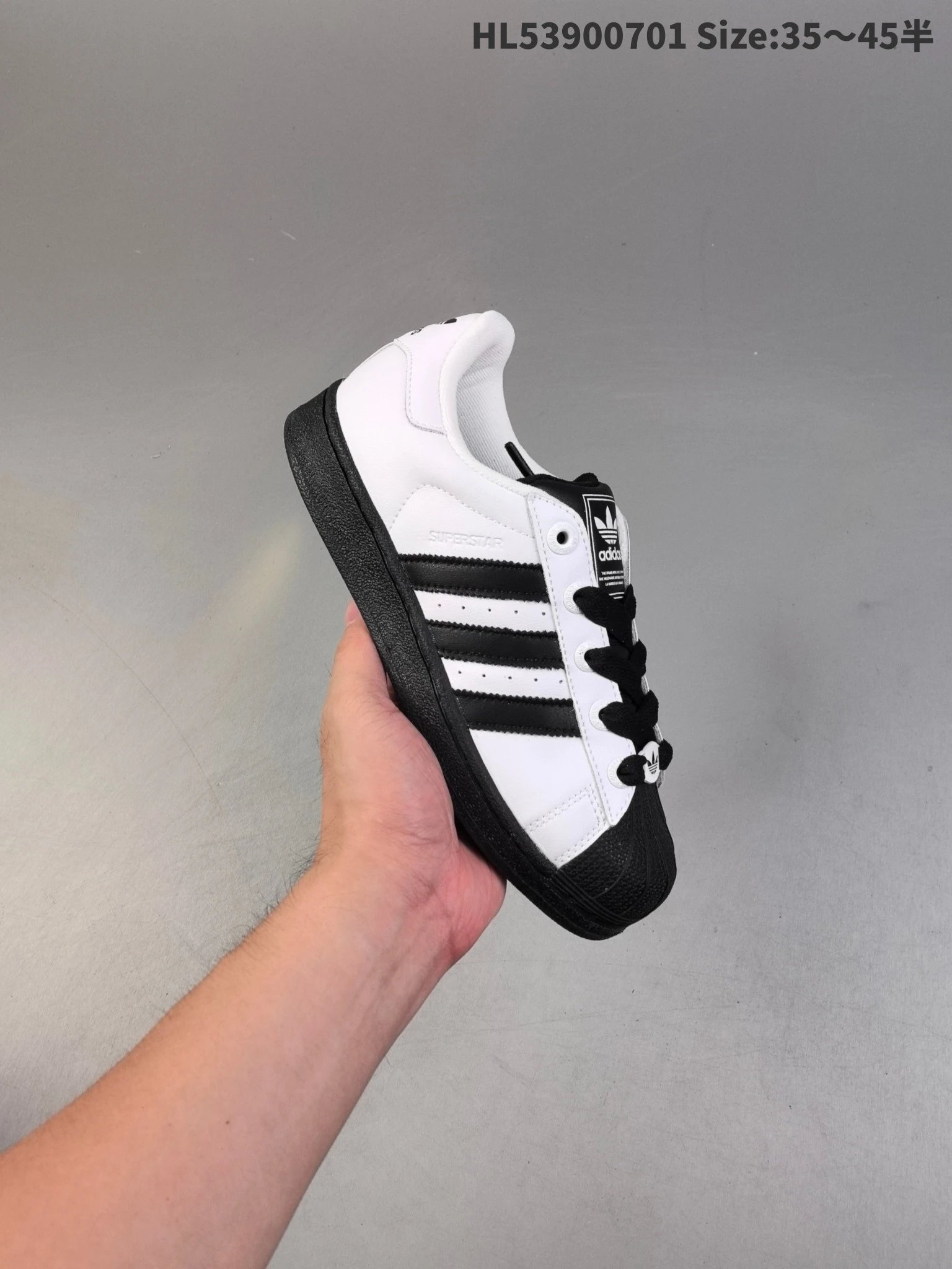 Adidas Superstar HL53900701 White Black Leather Shoes
