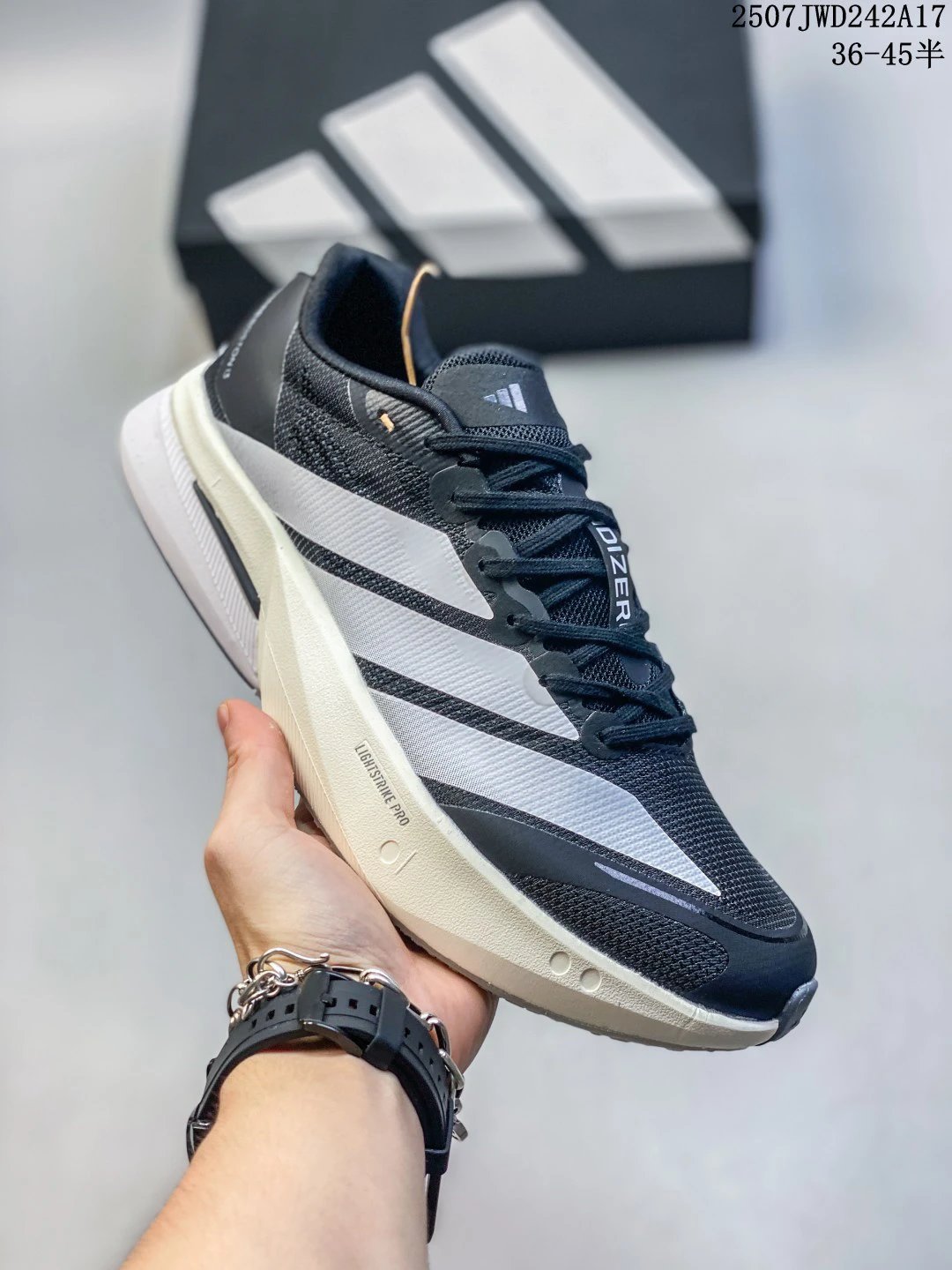 Adidas Adizero Black White Running Shoes 36‑45