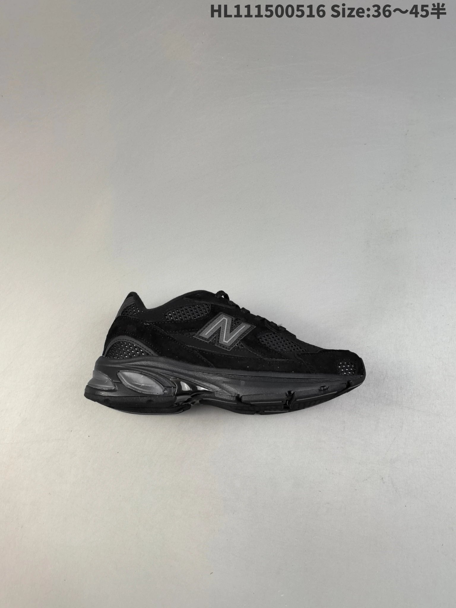 New Balance HL111500516 Black Running Mesh Sneakers