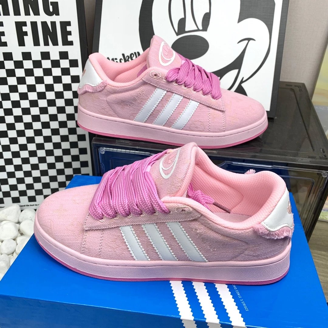 Adidas Pink Casual Sneakers Women Comfort Shoes