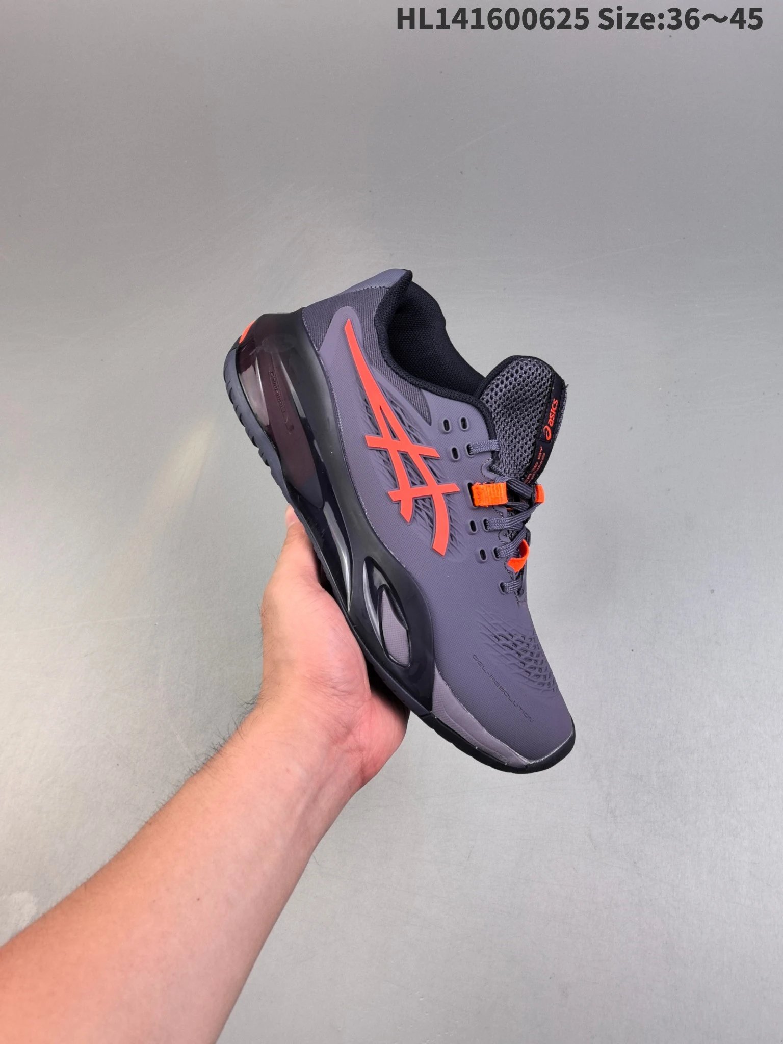 ASICS HL141600625 Men Running Shoes Gray Orange