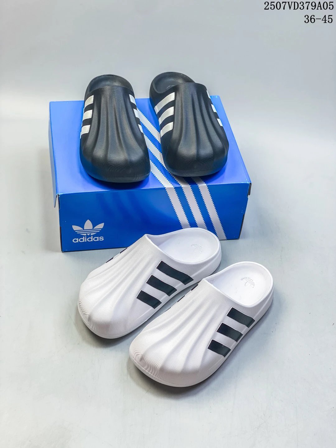 Adidas Classic Stripe Slip-On Clogs Shoes 36-45
